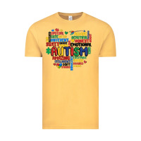 Vintage Mustard autism heart Vintage Tee - MaliasSmallBusiness