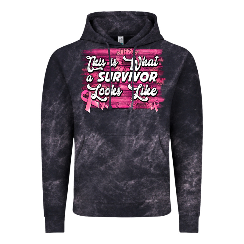 This Is What A Survivor Looks Like Breast Cancer Awareness Vintage Hoodie by Jasminsmagicworld | Teevron