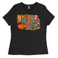 Black blessed thanksgiving Ladies Tee - FaDigitalArtStudio