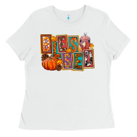 White blessed thanksgiving Ladies Tee - FaDigitalArtStudio