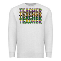 Oatmeal Heather teacher mardi gras Premium Sweatshirt - CowGirlArtShop