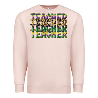 Pale Pink teacher mardi gras Premium Sweatshirt - CowGirlArtShop