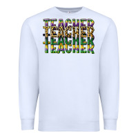 White teacher mardi gras Premium Sweatshirt - CowGirlArtShop