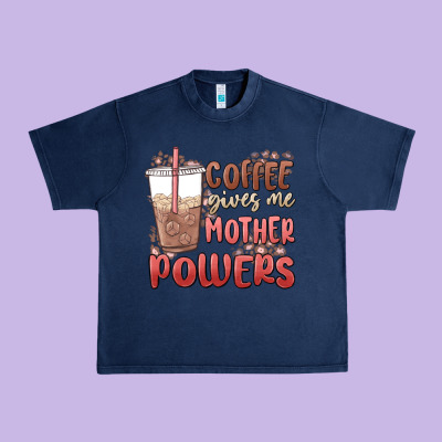 Coffee Gives Me Mother Powers Urban Heavy Tee Designed By Maliassmallbusiness