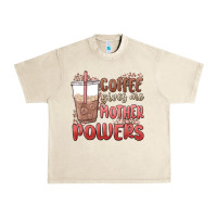 Sandshell coffee gives me mother powers Urban Heavy Tee - MaliasSmallBusiness