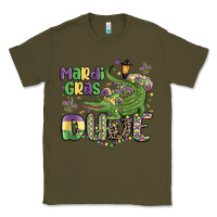 Army Green mardi gras dude alligator Classic Tee - MaliasSmallBusiness