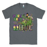 Charcoal Heather mardi gras dude alligator Classic Tee - MaliasSmallBusiness