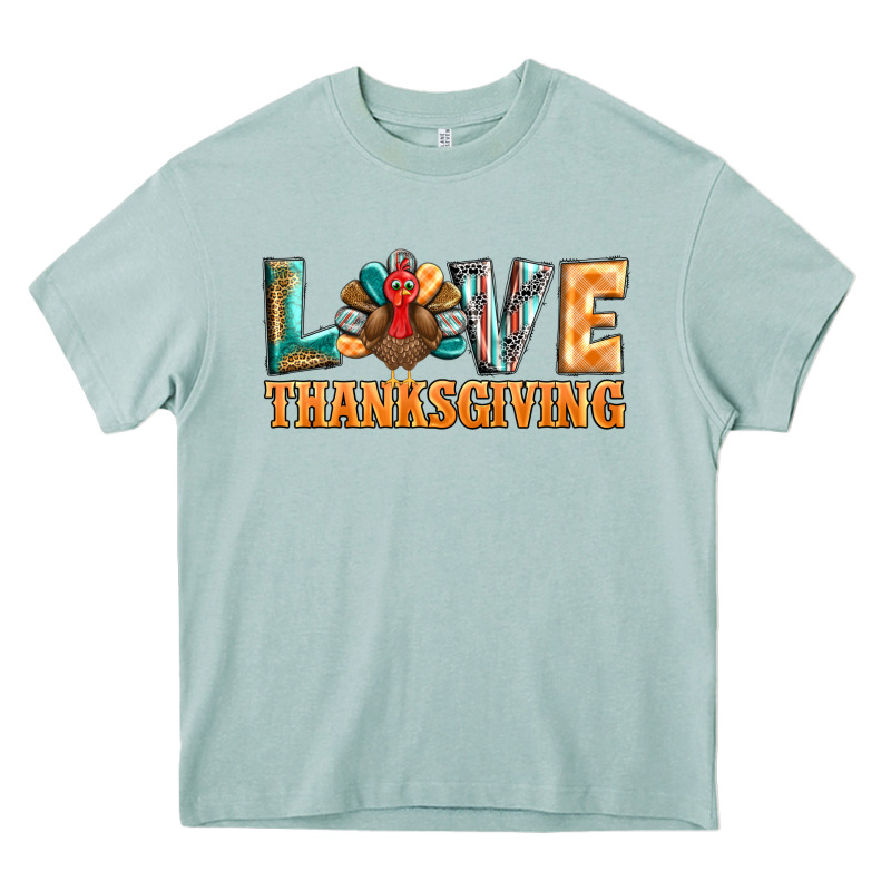 Love Thanksgiving Western Turkey Heavy Core Tee by BarkalooDesign | Teevron
