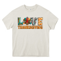 Cream love thanksgiving western turkey Heavy Core Tee - BarkalooDesign