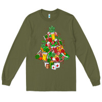 Army Green nurse christmas tree Long Sleeve Tee - MaliasSmallBusiness