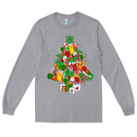 Heather Grey nurse christmas tree Long Sleeve Tee - MaliasSmallBusiness
