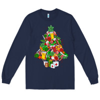 Navy nurse christmas tree Long Sleeve Tee - MaliasSmallBusiness