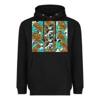 Black cowhide mama with rustic teal wood Heavyweight Hoodie - TumblerDesignByShophia
