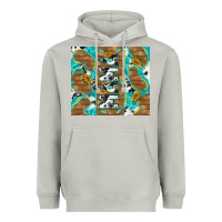Moon Dust cowhide mama with rustic teal wood Heavyweight Hoodie - TumblerDesignByShophia
