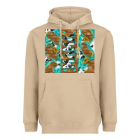 Mushroom cowhide mama with rustic teal wood Heavyweight Hoodie - TumblerDesignByShophia