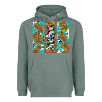 Sage cowhide mama with rustic teal wood Heavyweight Hoodie - TumblerDesignByShophia