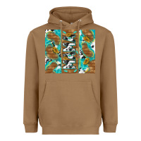 Toasted Coconut cowhide mama with rustic teal wood Heavyweight Hoodie - TumblerDesignByShophia