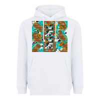 White cowhide mama with rustic teal wood Heavyweight Hoodie - TumblerDesignByShophia