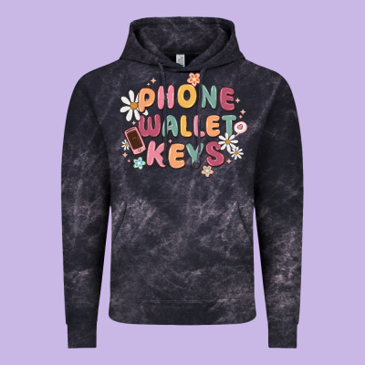 Phone Wallet Keys Vintage Hoodie Designed By Maliassmallbusiness
