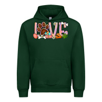 Forest Green Easter love dog paw Urban Hoodie - BundleAndBundleShop