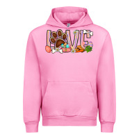 Fuchsia Pink Easter love dog paw Urban Hoodie - BundleAndBundleShop