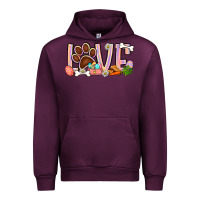 Mauve Wine Easter love dog paw Urban Hoodie - BundleAndBundleShop