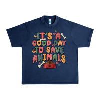 Navy it's a good day to save animals Urban Heavy Tee - MaliasSmallBusiness