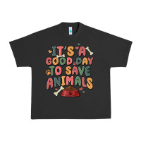 Pigment Black it's a good day to save animals Urban Heavy Tee - MaliasSmallBusiness