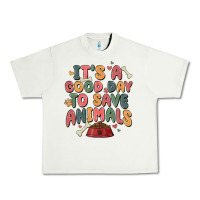 Pistachio it's a good day to save animals Urban Heavy Tee - MaliasSmallBusiness