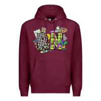 Burgundy registered nurse mardi gras Premium Hoodie - CowGirlArtShop