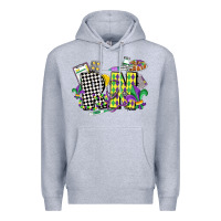 Heather Grey registered nurse mardi gras Premium Hoodie - CowGirlArtShop