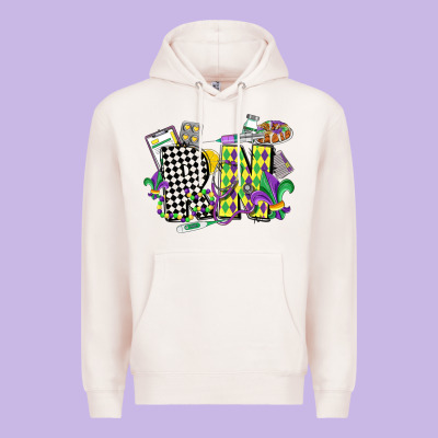 Registered Nurse Mardi Gras Premium Hoodie Designed By Cowgirlartshop