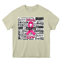 Mossy breast cancer nobody fights alone Heavy Core Tee - JahusDesignShop