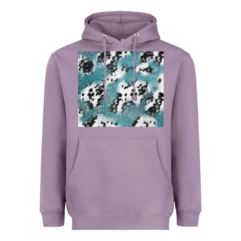 Teal Glitter And Cowhide Heavyweight Hoodie by TumblerDesignByShophia | Teevron
