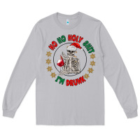 Moon Dust ho ho holly shit skeleton santa Long Sleeve Tee - MaliasSmallBusiness