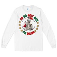 White ho ho holly shit skeleton santa Long Sleeve Tee - MaliasSmallBusiness