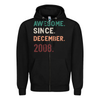 Black Awesome Since December 2008 Zipper Hoodie - Bettercallsaul