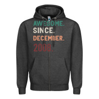Charcoal Heather Awesome Since December 2008 Zipper Hoodie - Bettercallsaul