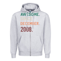 Heather Grey Awesome Since December 2008 Zipper Hoodie - Bettercallsaul