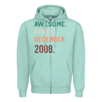 Seafoam Awesome Since December 2008 Zipper Hoodie - Bettercallsaul