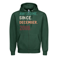 Sports Green Awesome Since December 2008 Zipper Hoodie - Bettercallsaul