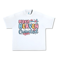 White make heaven crowded Urban Heavy Tee - MaliasSmallBusiness