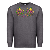 Charcoal Heather skeleton hands mardi gras Premium Sweatshirt - CowGirlArtShop