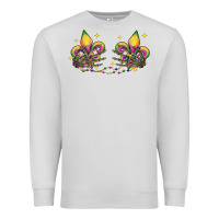 Dove Grey skeleton hands mardi gras Premium Sweatshirt - CowGirlArtShop