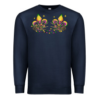 Navy skeleton hands mardi gras Premium Sweatshirt - CowGirlArtShop