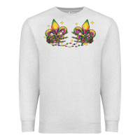 Oatmeal Heather skeleton hands mardi gras Premium Sweatshirt - CowGirlArtShop