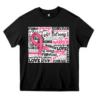 Black breast cancer ribbon Heavy Core Tee - JahusDesignShop