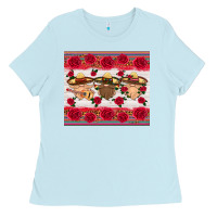 Baby Blue mexico gnomes Ladies Tee - HRA Design Shop