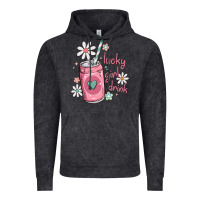 Vintage Black lucky girl drink Vintage Hoodie - MaliasSmallBusiness