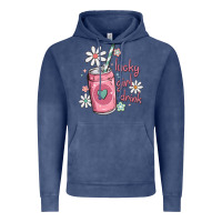 Vintage Denim lucky girl drink Vintage Hoodie - MaliasSmallBusiness
